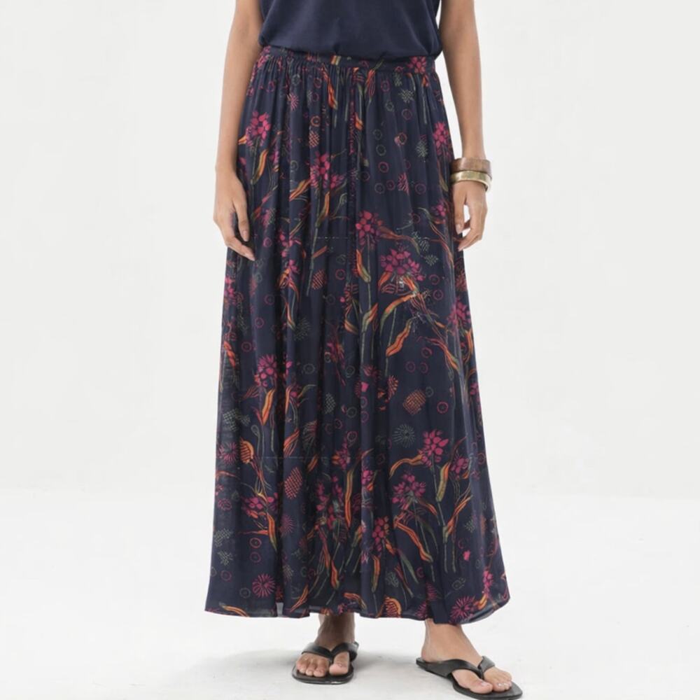 MARIA CHER Arrecifes Mimi Skirt Navy Floral Small S